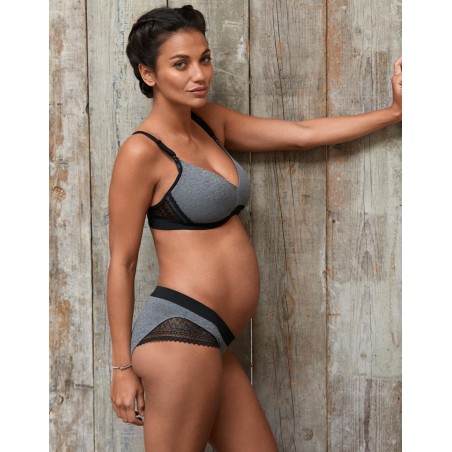 Shorty femme enceinte Serena gris