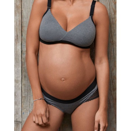Shorty femme enceinte Serena gris