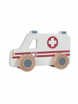 Set 3 véhicules urgences en bois