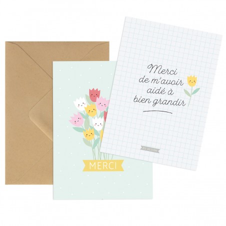 Carte Merci maîtresse, nounou, atsem