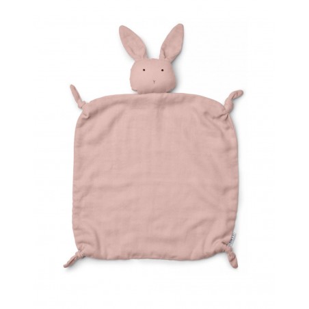 Doudou lange lapin rose