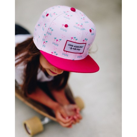 Casquette tissu Palm rose