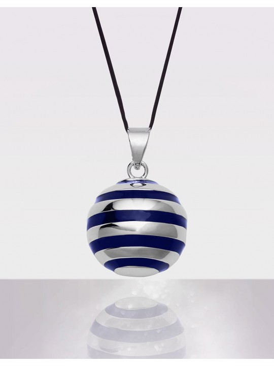 Bola de grossesse Breton bleu et rhodium
