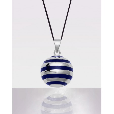Bola de grossesse Breton bleu et rhodium