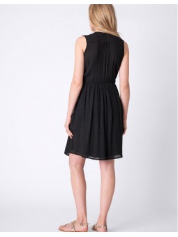 Robe grossesse et allaitement noire Nanette