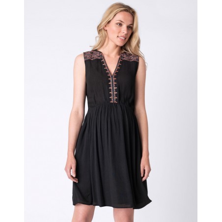 Robe grossesse et allaitement noire Nanette