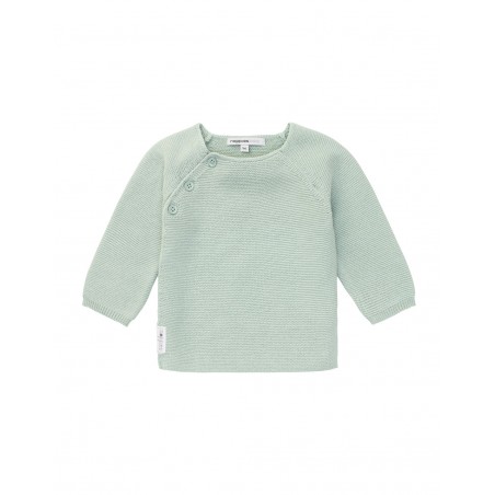 Gilet bébé tricot menthe | Pino