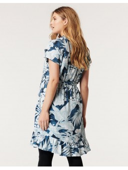 Robe grossesse imprimé feuilles | Mila