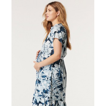 Robe grossesse imprimé feuilles | Mila