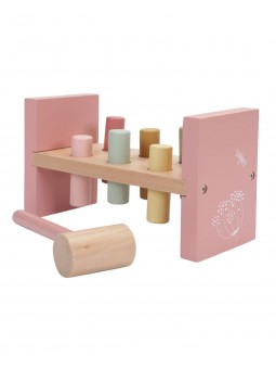 Jeu marteau en bois Oie | Rose