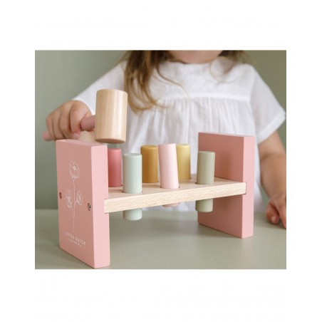 Jeu marteau en bois Oie | Rose