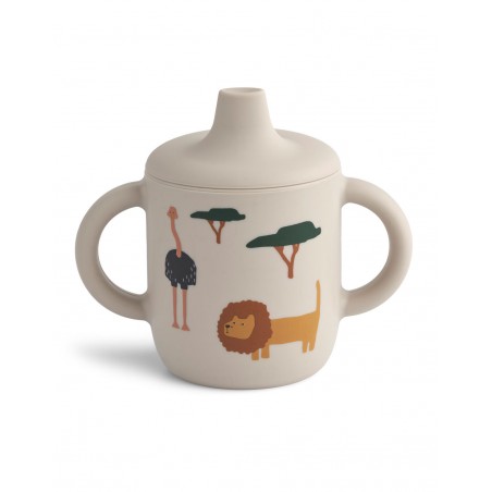 Tasse apprentissage couvercle silicone | Safari