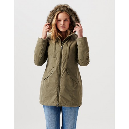 Manteau grossesse kaki évolutif couvre bébé