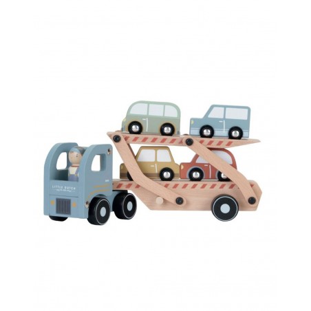 Camion transporteur voitures en bois