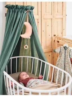 Lune musicale à suspendre | Rose