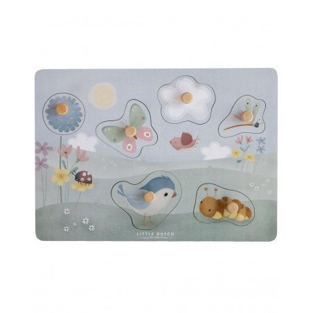 Puzzle sonore en bois | Flowers & Butterfly