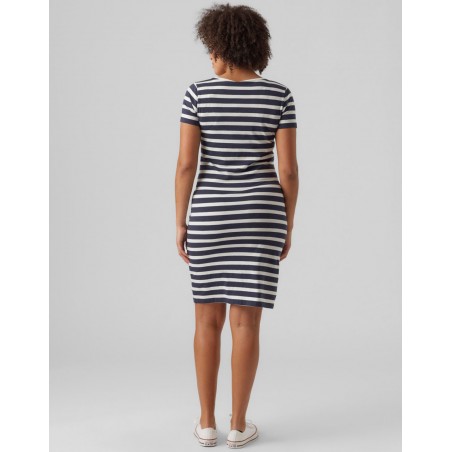 Robe de grossesse rayures bleues | Mia
