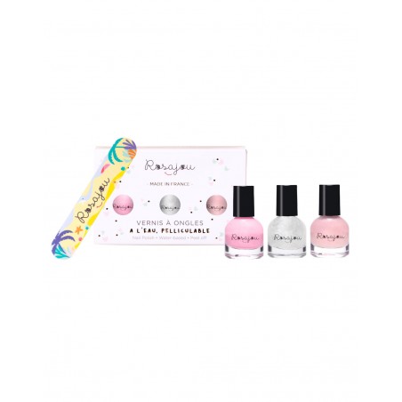 Coffret 3 vernis enfant | Rose perle
