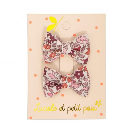 Duo mini barrettes papillon Liberty Ava spring