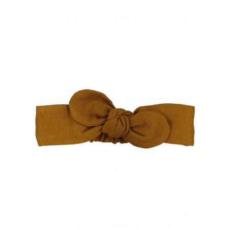 Bandeau mini double gaze moutarde