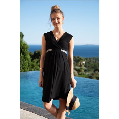 Robe grossesse allaitement Organic | Noir