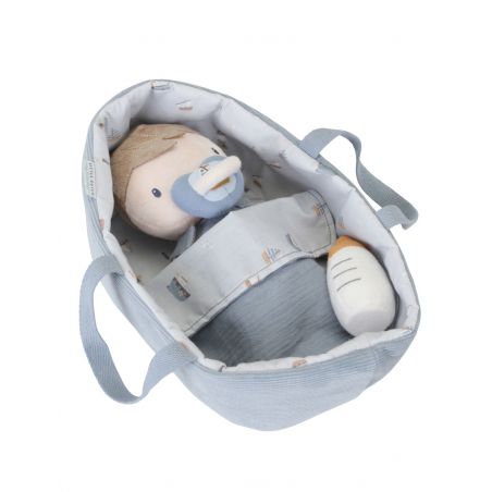 Set couffin poupon et accessoires tissus Jim