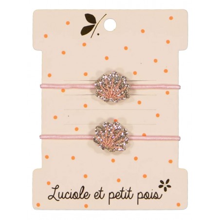 Elastiques Elastique Mini Coquillages | Dorés (paire)
