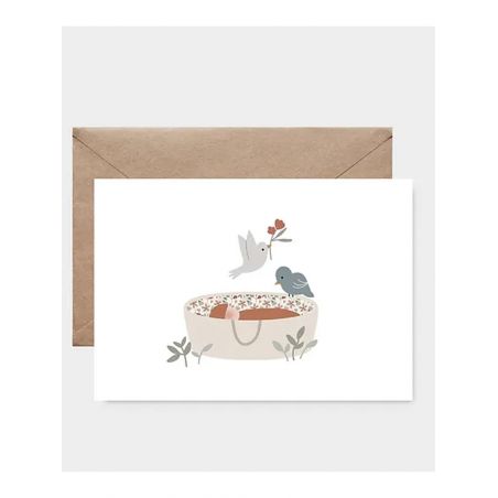 Carte Sur mon berceau | Garçon