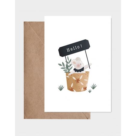 Carte Souris dans son panier