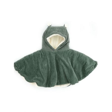Poncho bébé Velours | Kaki