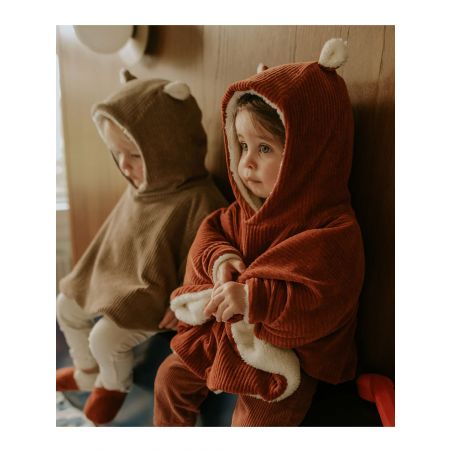 copy of Poncho bébé Velours | Camel