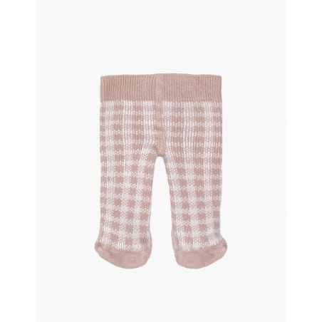 Collant poupée | Carreaux vieux rose