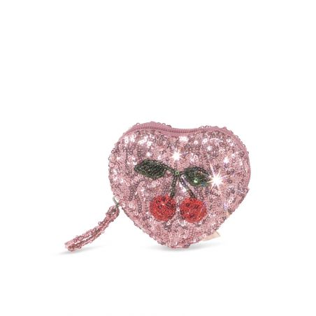 Porte monnaie coeur rose | Cerises