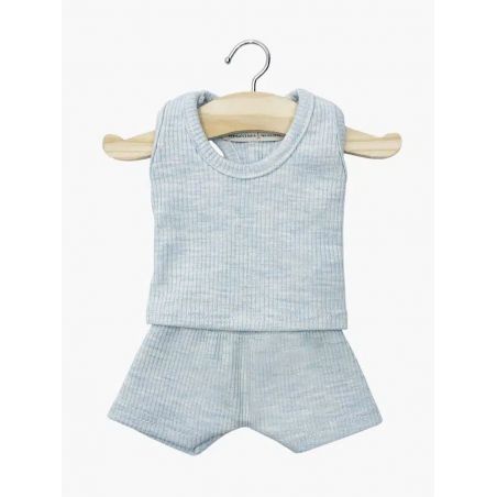 Dessous garçon Marcel | Bleu chiné