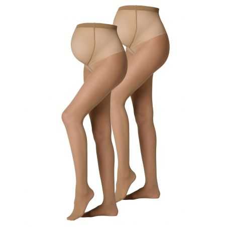 Duo de collants de grossesse 20 deniers | Nude