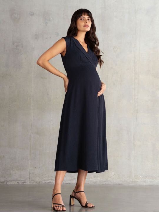 Robe Col Revers Mi-Longue | Calisto