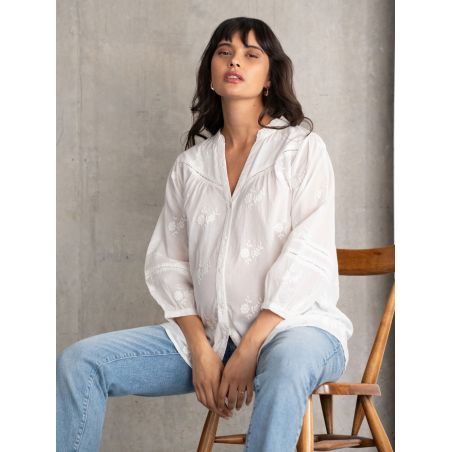 Chemisier de Grossesse Broderie | Ally