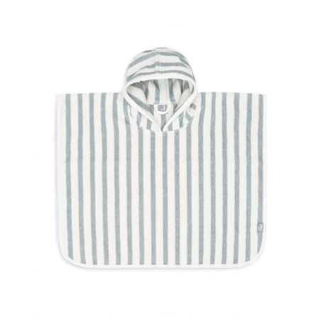 Poncho de bain | Rayé sea green