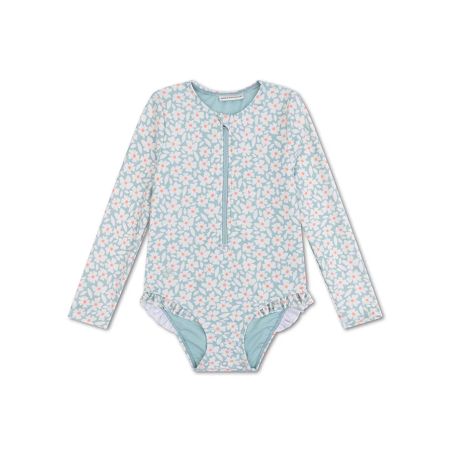 Maillot de bain à manches | Fleuri Vert