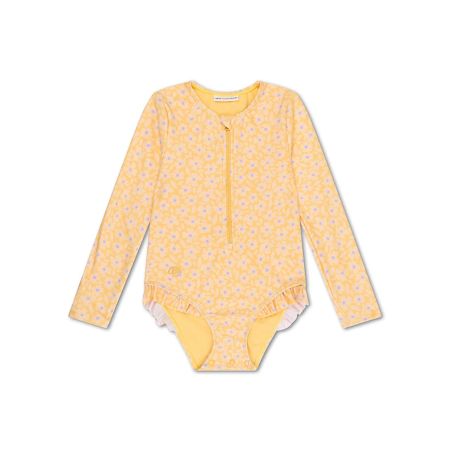 Maillot de bain à manches longues | Fleurs Jaunes