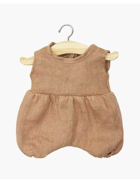 Barboteuse Noa | Lin lavé noisette