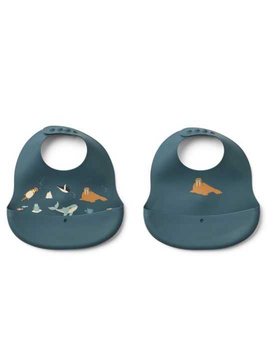 Lot 2 bavoirs silicone | Arctique