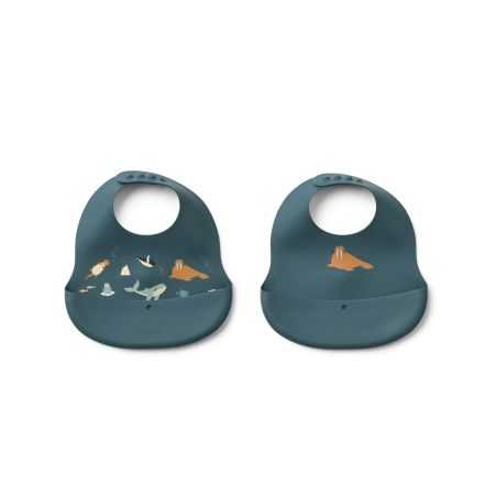 Lot 2 bavoirs silicone | Arctique