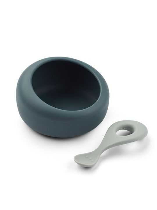 Set repas bol avec cuillère | Sparia bleu