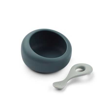 Set repas bol avec cuillère | Sparia bleu
