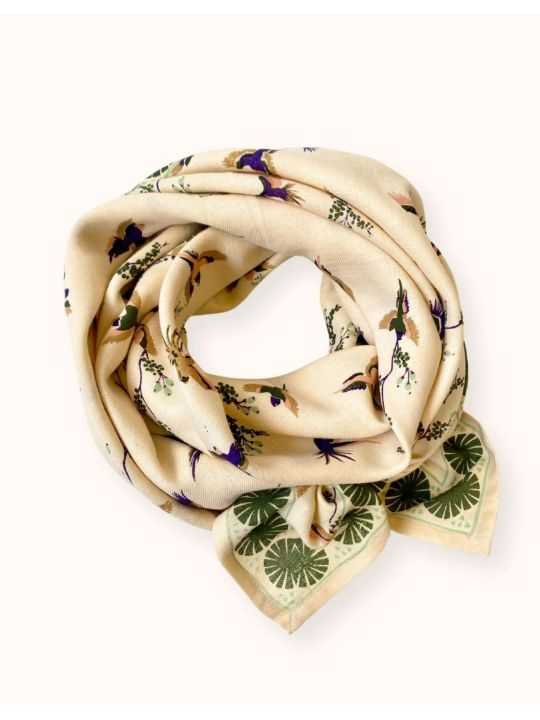 Grand foulard Latika | Cerisier kaki
