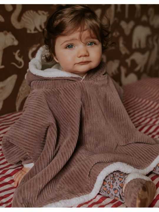 Poncho bébé velours | Parme