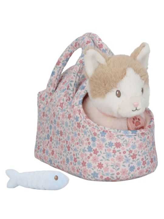 Peluche chat avec sac transport
