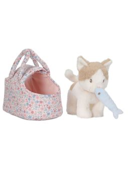 Peluche chat avec sac transport