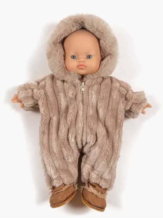Tenue Babies | Combi pilote velours Minky galet